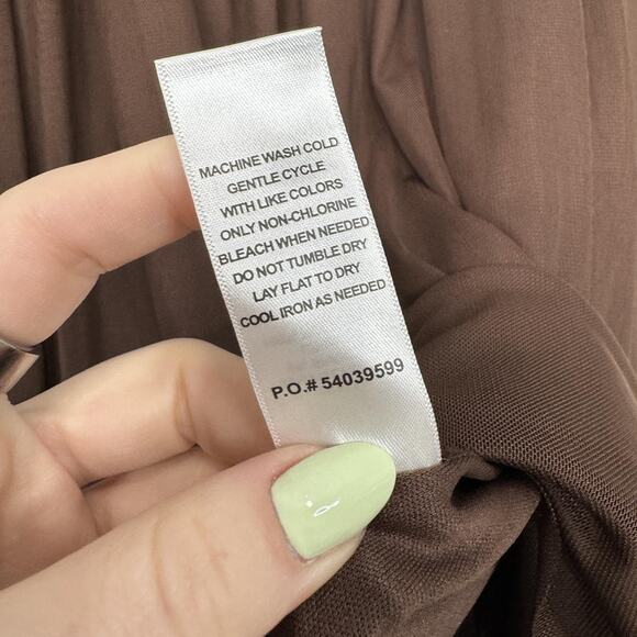 Eloquii Dress Womens 16 Brown Shirred Mesh Fit & Flare Midi Formal Party Gown - Picture 14 of 14